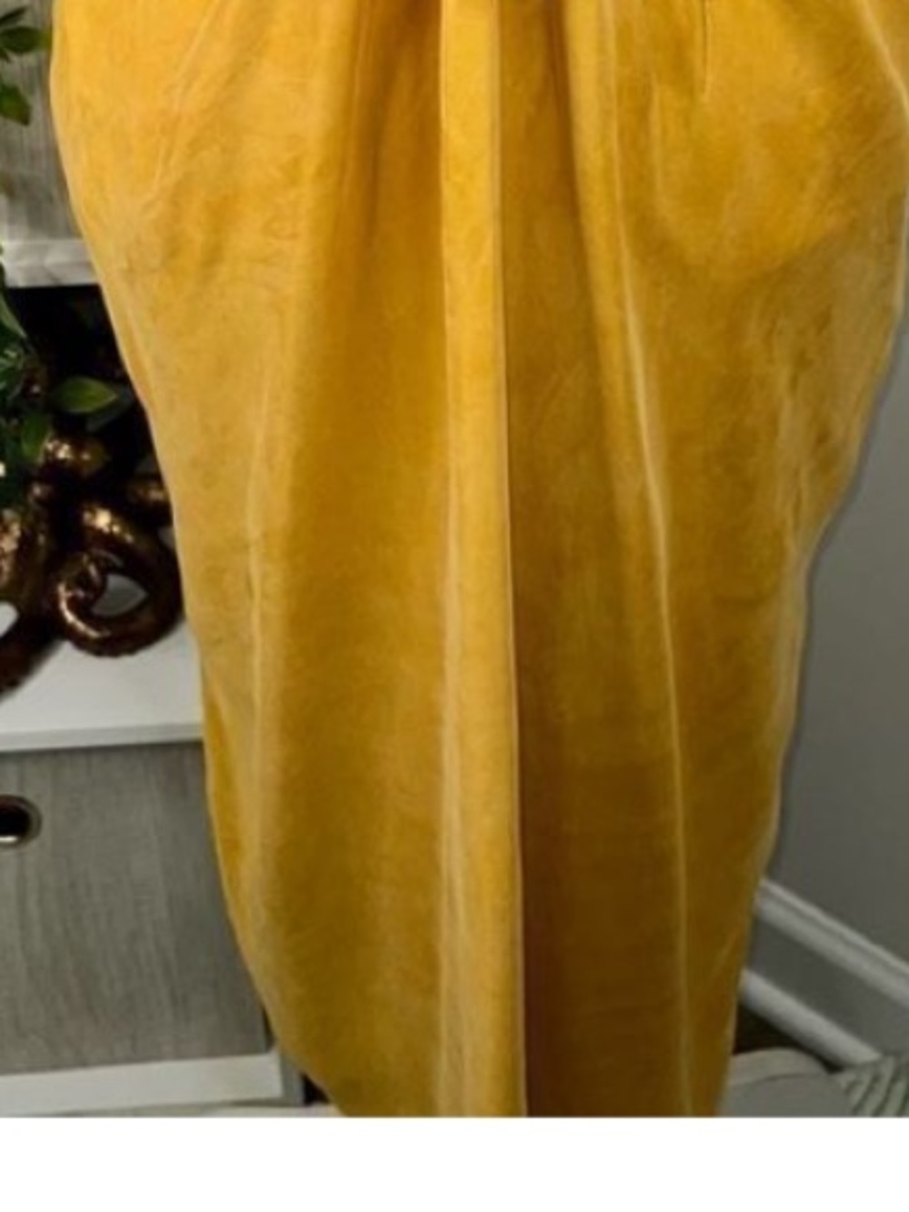 Lovestitch Cupro Halter Tie Back Dress Medium Mustard Gold Resort Vacation - Picture 13 of 14